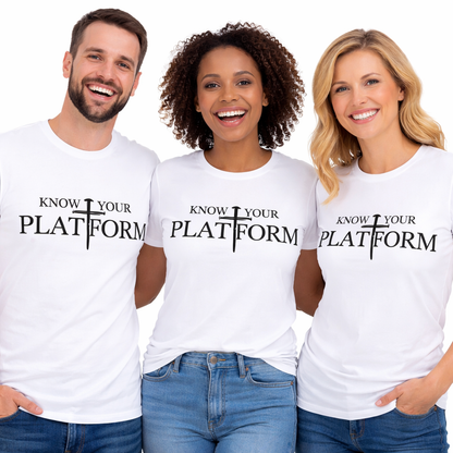 Know Your Platform Christian Heavyweight White T-Shirt