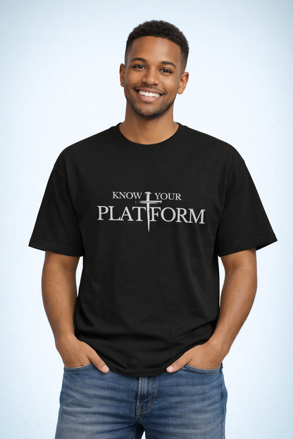 Know Your Platform Christian Heavyweight White T-Shirt
