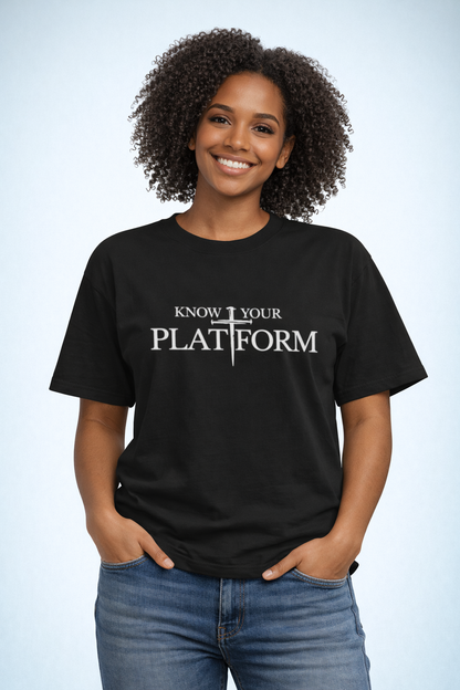Know Your Platform Christian Heavyweight White T-Shirt