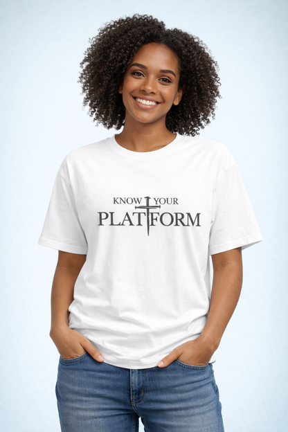 Know Your Platform Christian Heavyweight White T-Shirt