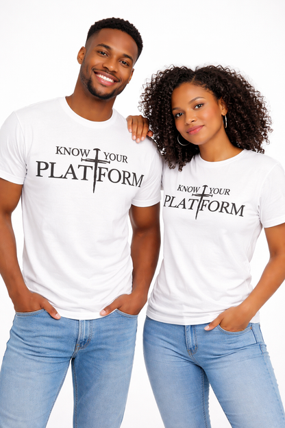 Know Your Platform Christian Heavyweight White T-Shirt